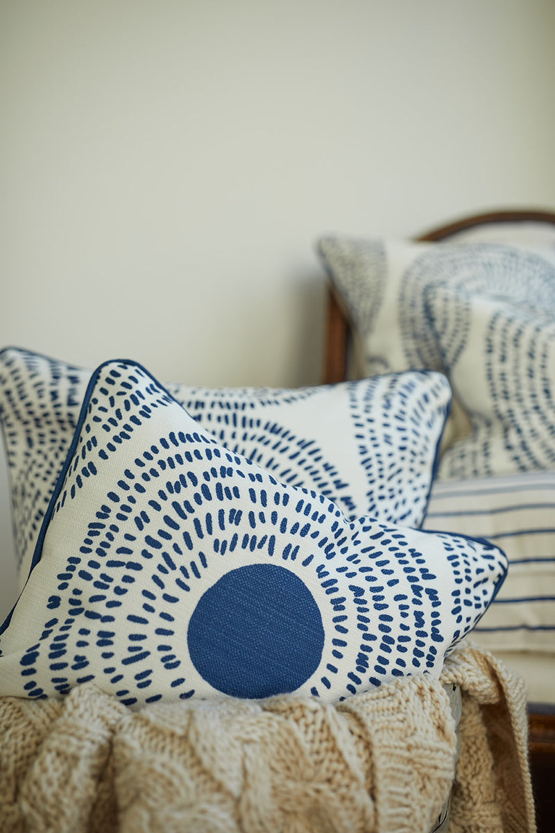 Modern Collection: Navy Medallion Lumbar Pillow – Sewing Down South