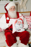 Children's Santa Pillow in Pink