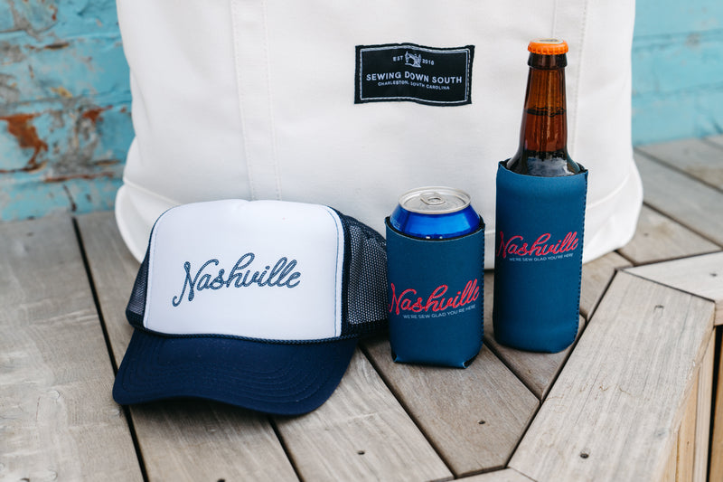 SDS Nashville Rope Navy Koozie, 4 PACK (Skinny or Standard)