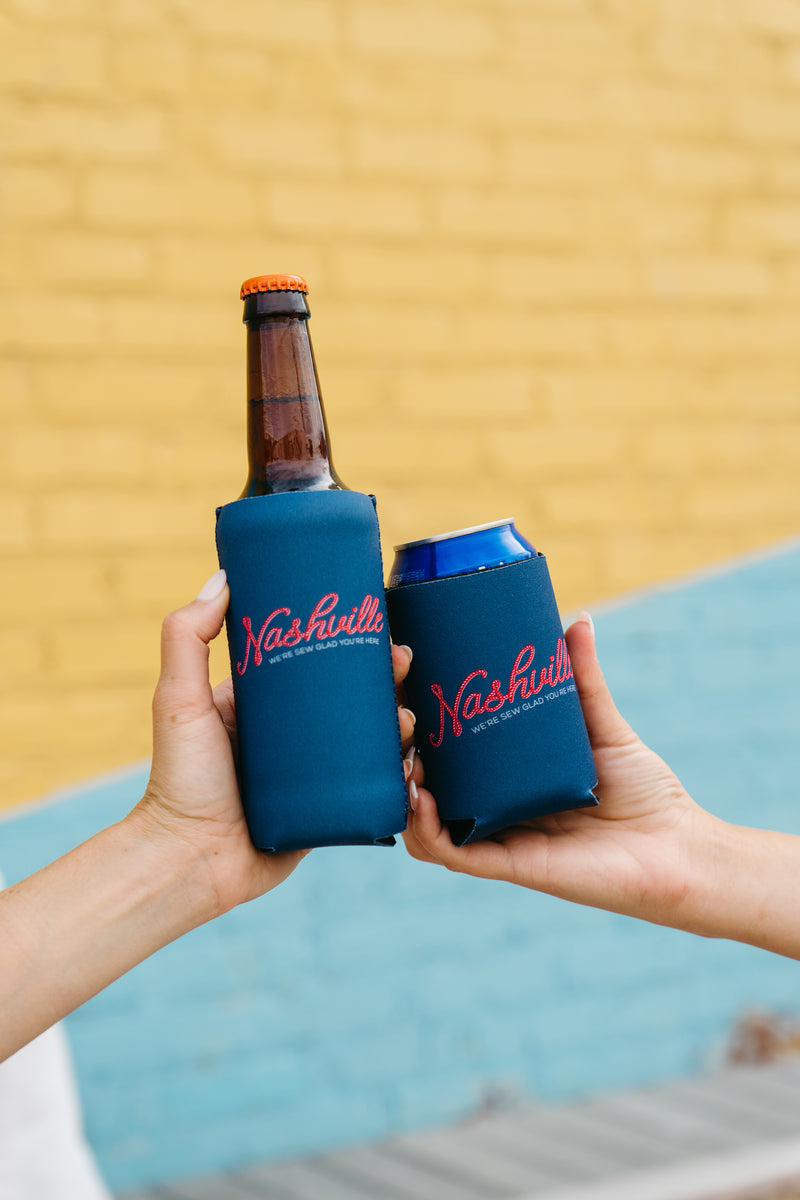 SDS Nashville Rope Navy Koozie, 4 PACK (Skinny or Standard)