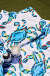 Crab Craze Beach Towel