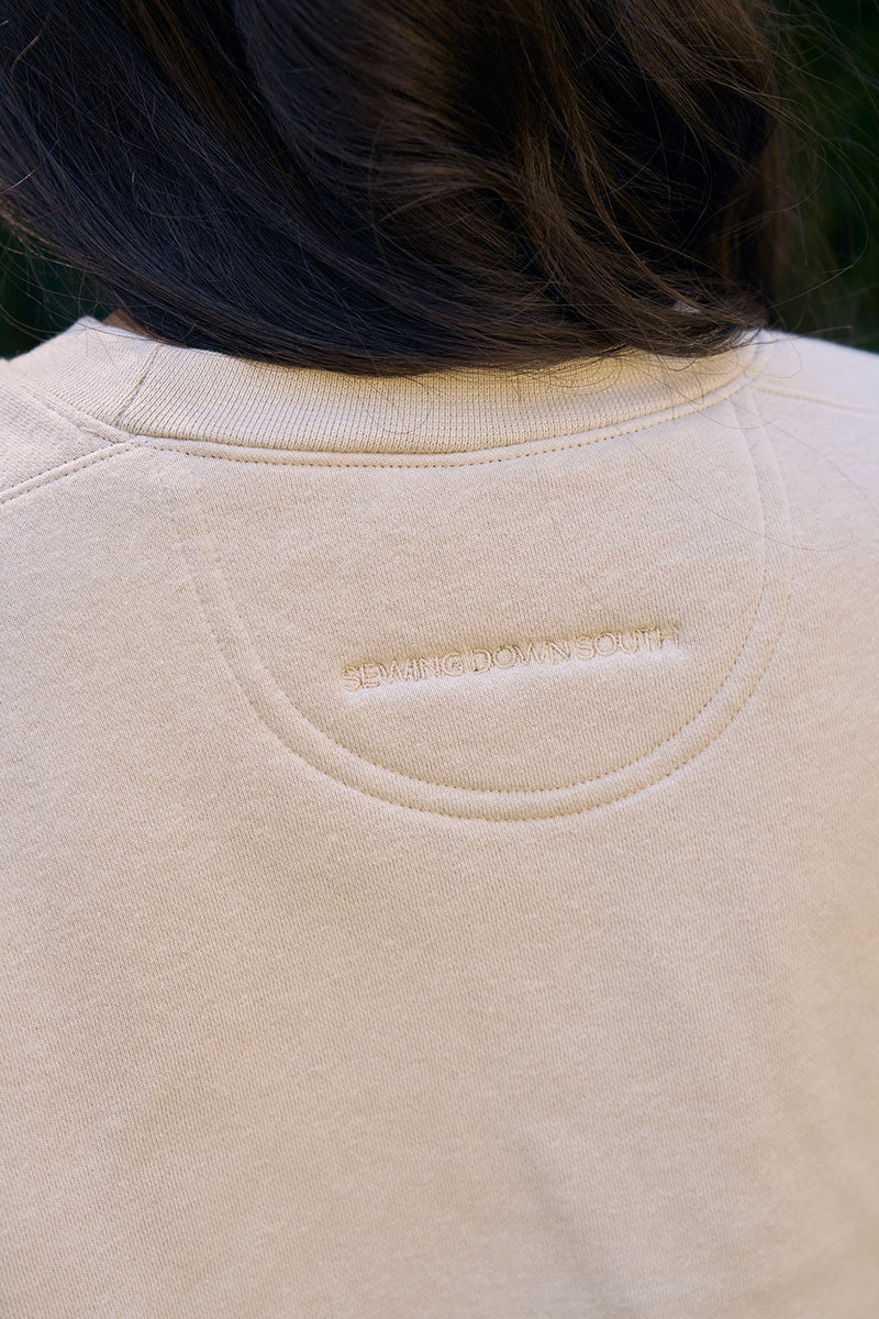 Yeah, Sew? Embroidered Cropped Sweatshirt