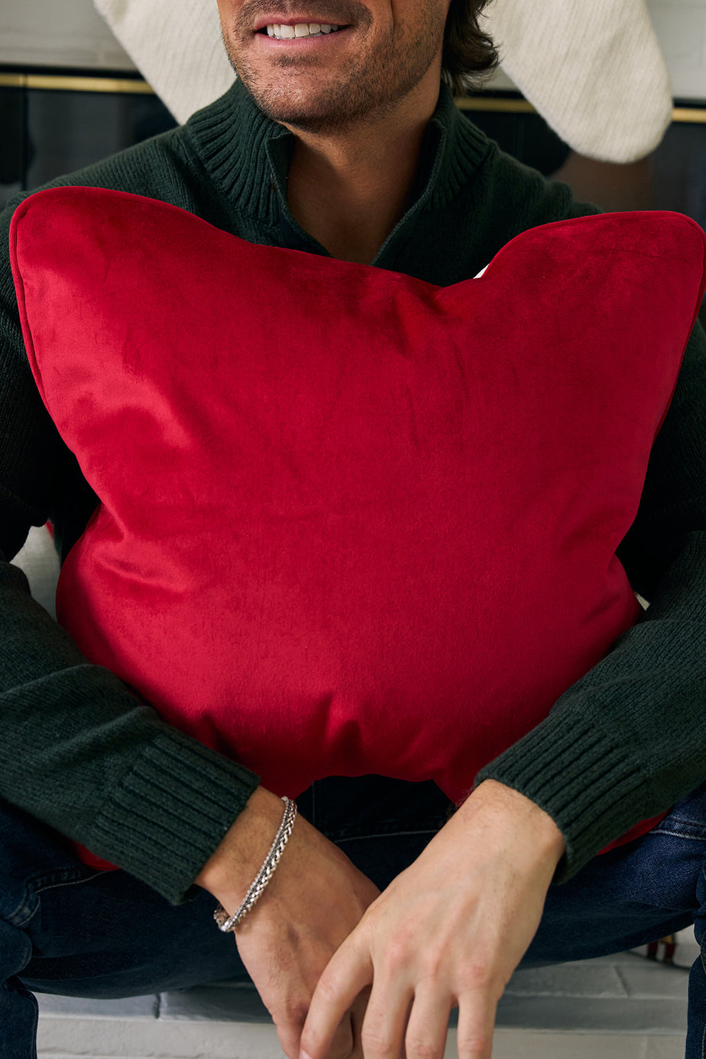 Nutcracker Stripe Pillow, in Scarlet