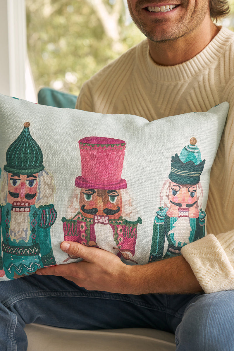 Pastel Nutcracker Lumbar Pillow