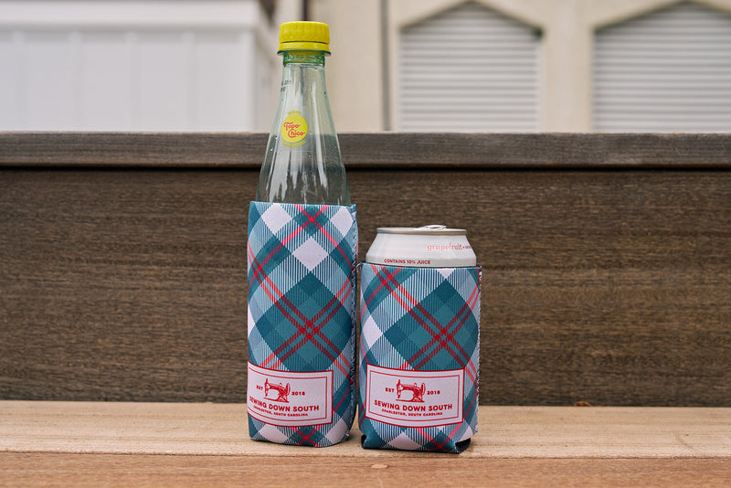 Holiday Plaid Koozie, 4 PACK (Skinny or Standard)