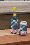 Holiday Plaid Koozie, 4 PACK (Skinny or Standard)