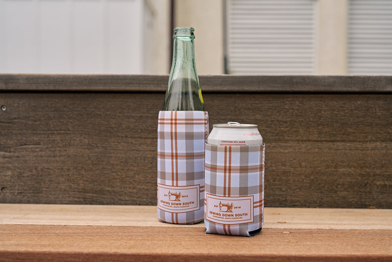 Holiday Harvest Plaid Koozie, 4 PACK (Skinny or Standard)