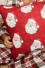 Vintage Repeating Santa Pillow