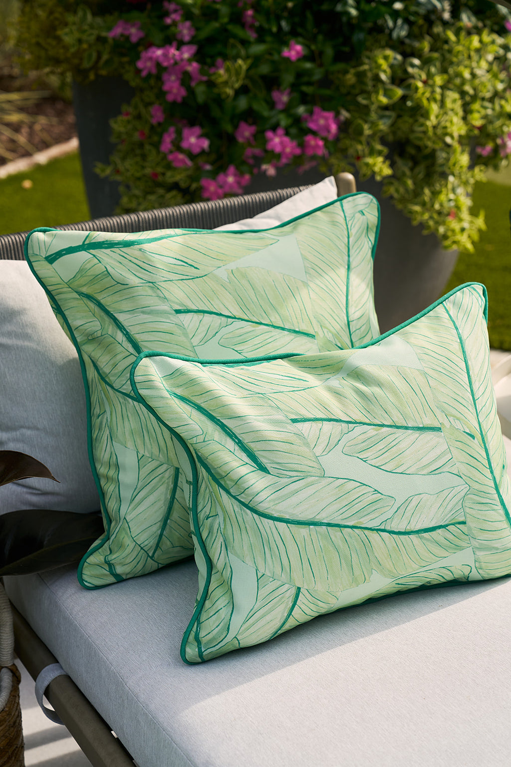 Banana Leaves Outdoor Pillow
