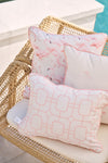 Flamingo Trio with Flamingo Cluster Outdoor Pillow