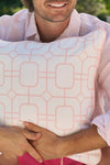 Pink Lattice Outdoor Pillow