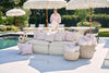 Pink Lattice Outdoor Pillow