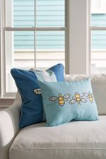 Bee & Florals Collection: Bee Trio Lumbar Pillow