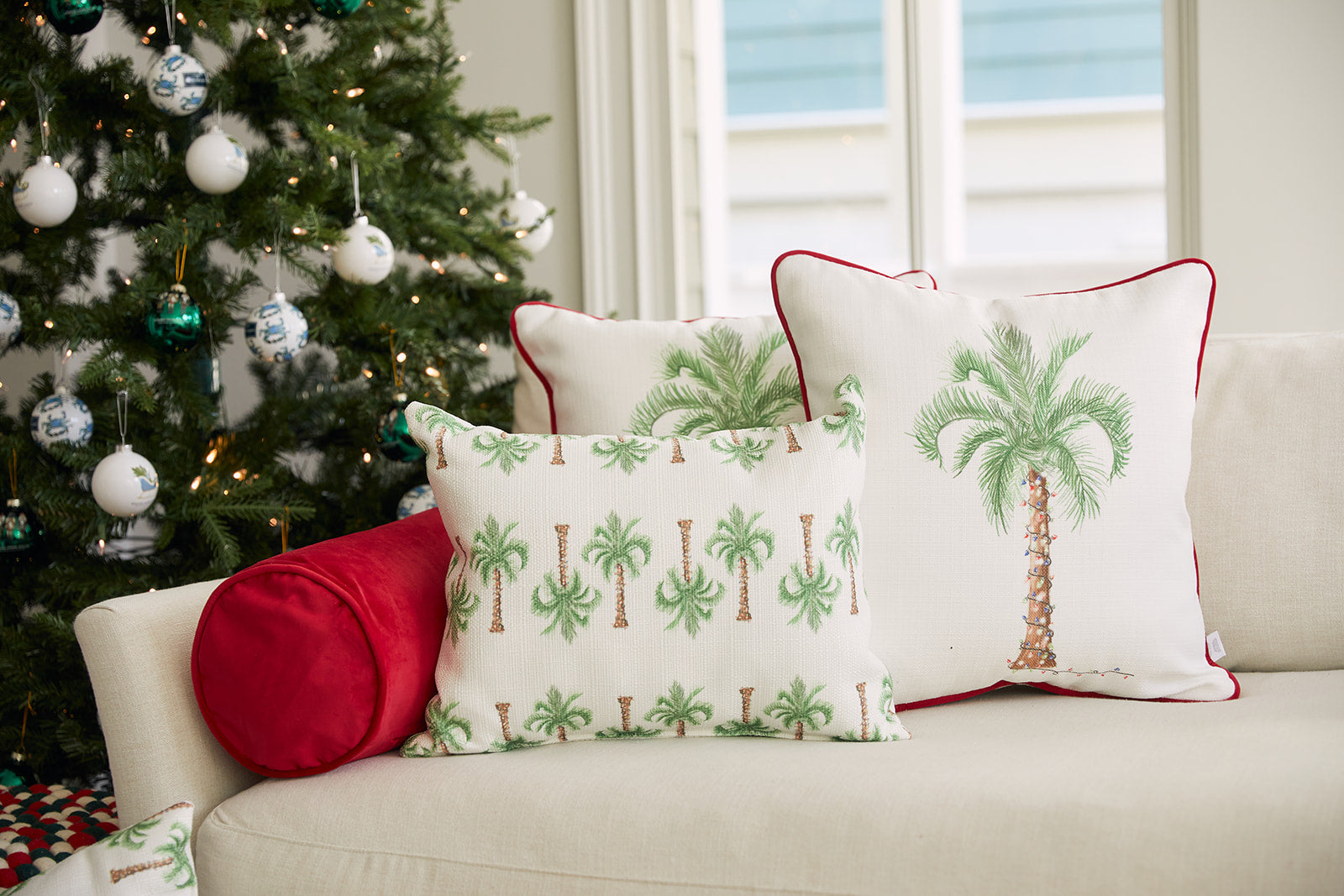 Pillow Lumbar - Christmas at the Lake - Insert Included - South Austin Lane