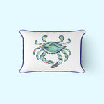 Crab Craze Beach Towel + Outdoor King Crab Lumbar Pillow Bundle