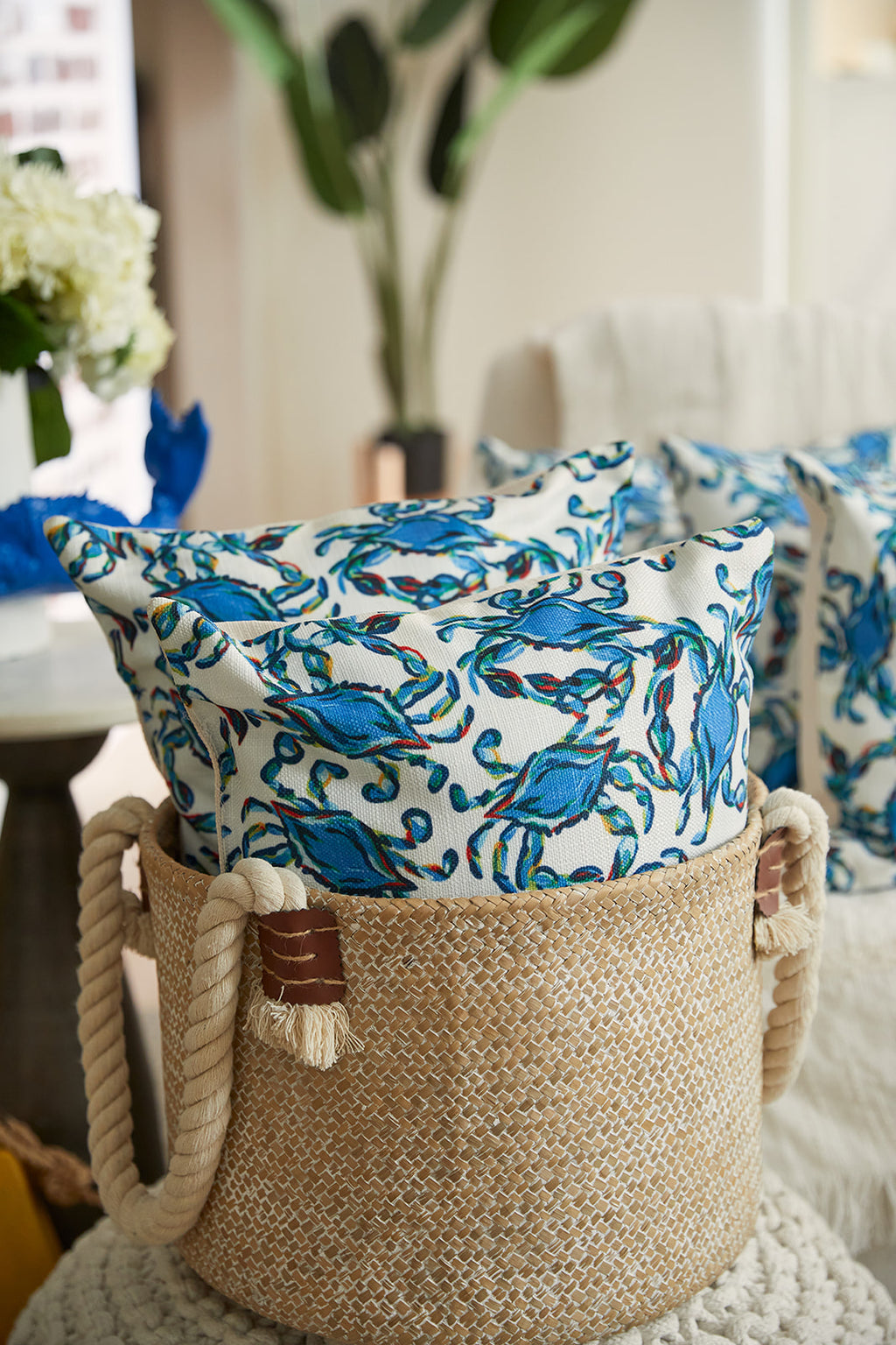 Bel Air Blue Large Rope Rounds Lumbar Pillow – Sewing Down South
