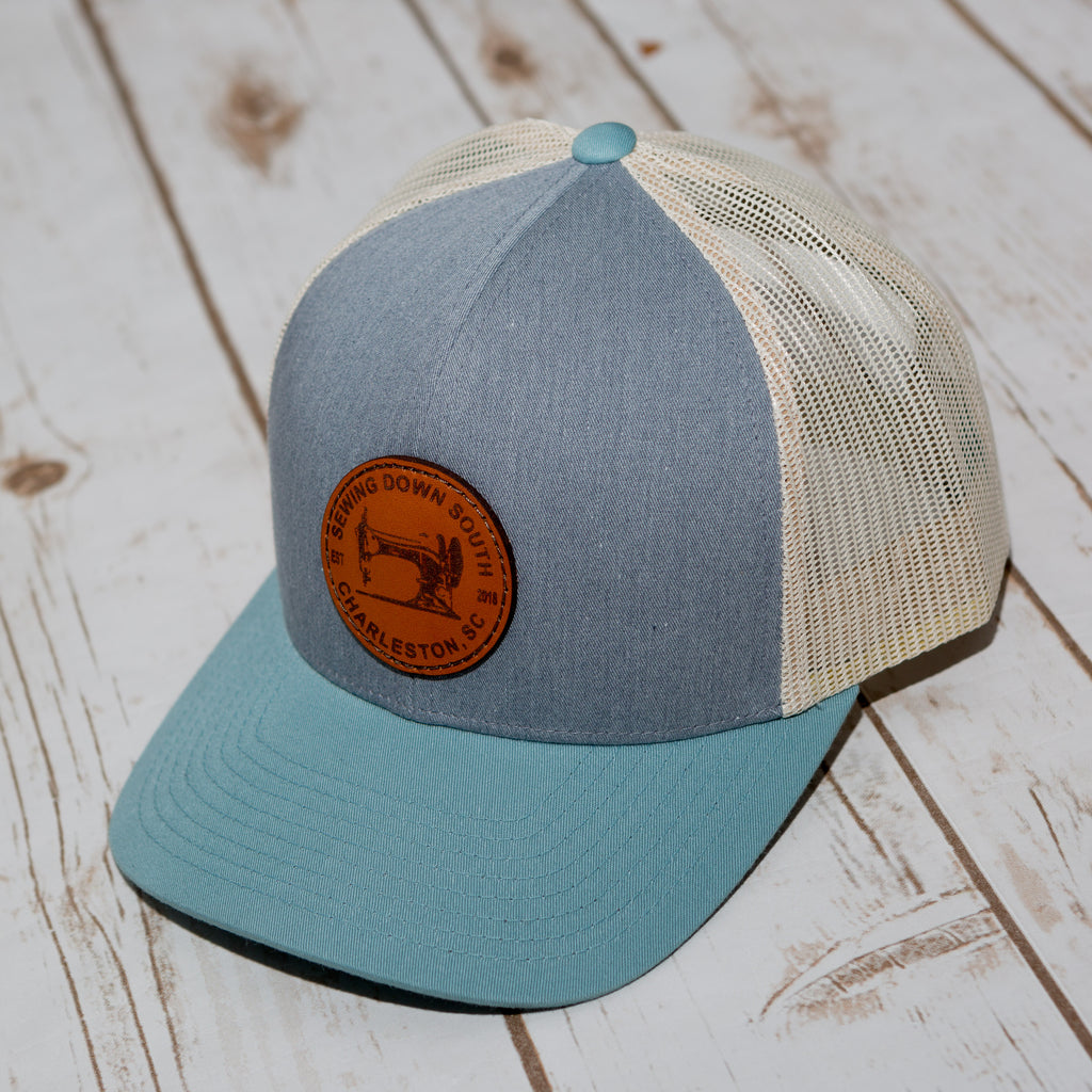 Sewing Down South Leather Patch Trucker, Camo