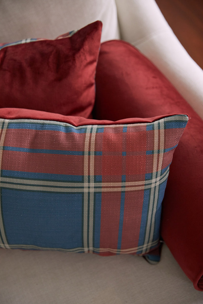 The Velvet Collection: Navy Plaid Lumbar Pillow – Sewing Down South